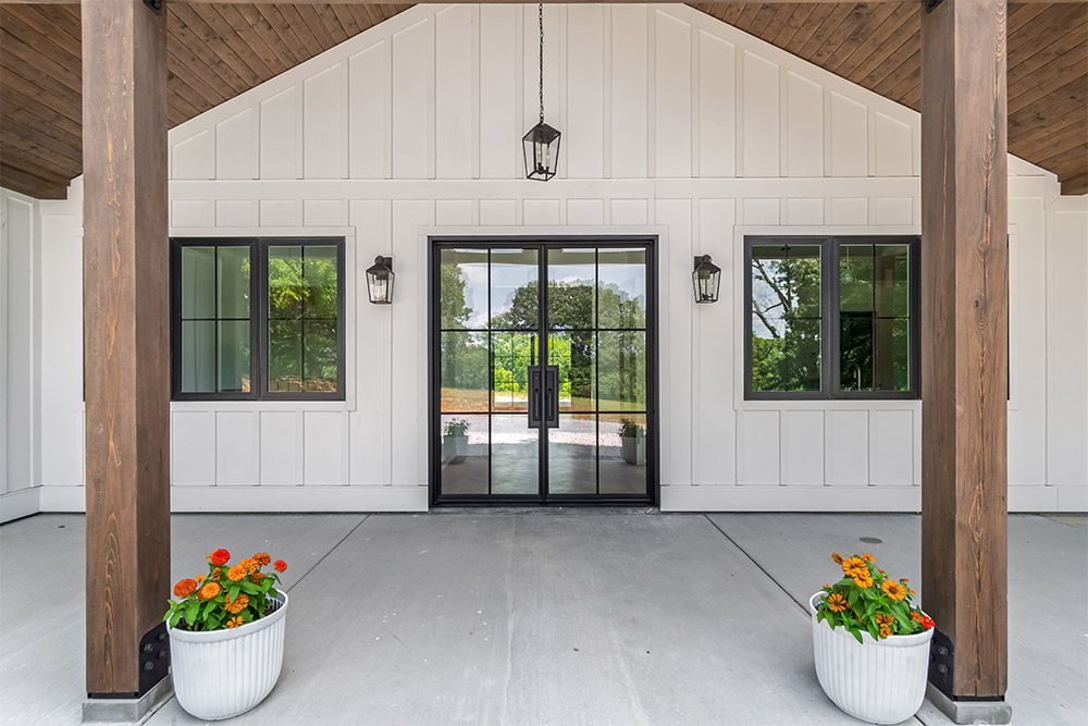 exterior of newly built residential home