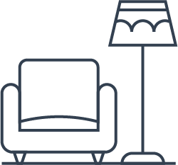 chair and lamp icon